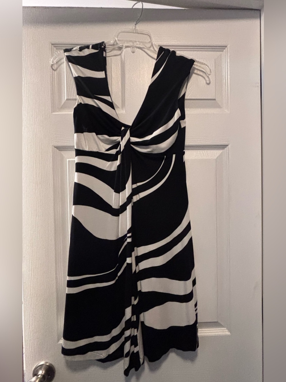 Express Black and White Twist-Front Maxi Dress - Size S